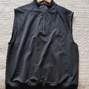 FOOTJOY Black Quarter-Zip Men's Sleeveless Vest | Size Large